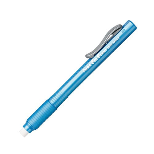 Sky Blue Barrel Pentel Clic Eraser Grip ZE22S Box of 12 Retractable Eraser 