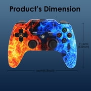 Wireless Controller Compatible with P4/P4 Slim/P4 Pro/Windows PC, Ice&Fire