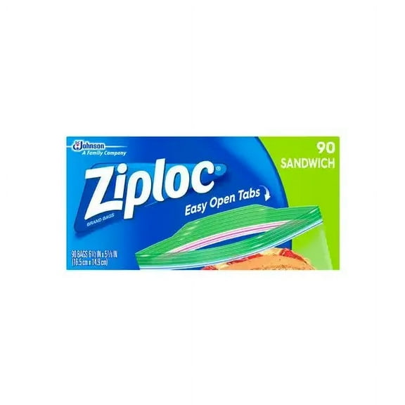 Ziploc 71147 100 Sandwich Bags, Each