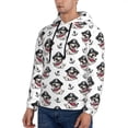 thumbnail image 3 of Honeii Pirate Puppy Pattern Mens Hoodies Men's Loose Sleeve Sweatshirt,Pullover Hooded Sweatshirt for Men,Essentials Hoodie-XX-Large, 3 of 7