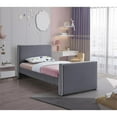 thumbnail image 2 of Meridian Furniture Dillard Grey Velvet Twin Bed, 2 of 6