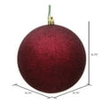 thumbnail image 2 of Vickerman 15.75" Burgundy Glitter Ball Ornament, 2 of 2