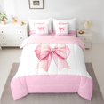 thumbnail image 2 of Erosebridal Literie Kawaii avec Nœud Taille Complète, Ensembles de Literie Roses Taille Complète, Décoration Style Princesse, Réversible 7 Pcs, 2 of 5