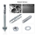 thumbnail image 3 of 10 Uds. Pernos de expansión M10x100mm, perno de anclaje de acero galvanizado M10, perno de anclaje M10 de fijación, para hormigón y mampostería, 3 of 5