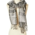 thumbnail image 6 of Oussum Viscose Geometric Fringe Trim Women Scarf, 6 of 7