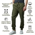 thumbnail image 4 of 2-Pack Men's Slim-Fit Stretch Cargo Jogger (S-2XL), 4 of 5
