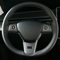 thumbnail image 3 of Steering Wheel Cover For Tesla Model 3 Y Carbon Fiber Interior Trim Accessories Car Interior Upgrade Carbon Grain, 3 of 9