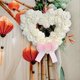 thumbnail image 4 of Corona artificial, en forma de corazón con lazo, guirnalda de rosas colgante, guirnalda artificial para decoración de pared de boda, fiesta en casa, 4 of 8