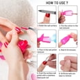 thumbnail image 6 of 10 Pcs Plastic Acrylic Nail Art Soak Off Cap Clip UV Gel Polish Remover Wrap Tool Gel Nail Polish Remover Clips for Fingernail Removal Soak Off Clips Wrap Cleaner Cap Clip(Pink), 6 of 6