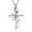 Light blue, variant on Cross with Rose Urn Necklace for Ashes Holder Cremation Jewelry for Ashes for Women Mom Birthstone March