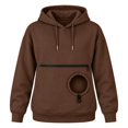 thumbnail image 6 of Pet Pouch Hoodie Long Sleeve Kitten Puppy Holder Carrier Sweatshirt for Women Pet Pocket Hoodie, Thermal, Pullover, Comfy, Home, Lounging, Walking, Gift QURATI, 6 of 6
