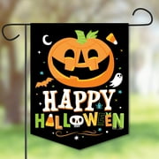 Big Dot of Happiness Jack-O'-Lantern Halloween - Outdoor Home Decorations - Double-Sided Halloween Party Garden Flag - 12 x 15.25 inches