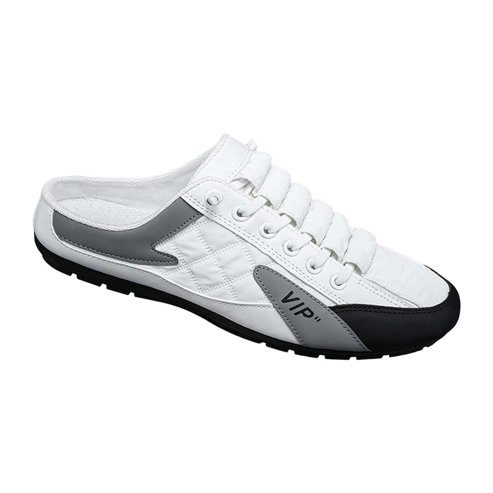 Yinanstore Men Slip On Mule Sneakers Men Anti Slip Walking Shoes Casual Sports Shoes Loafers Backless Sneakers For Holiday Trip Spring Summer 40 Wh