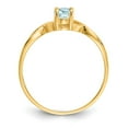 thumbnail image 2 of Primal Gold 14 Karat Yellow Gold Aquamarine Birthstone Ring, 2 of 5