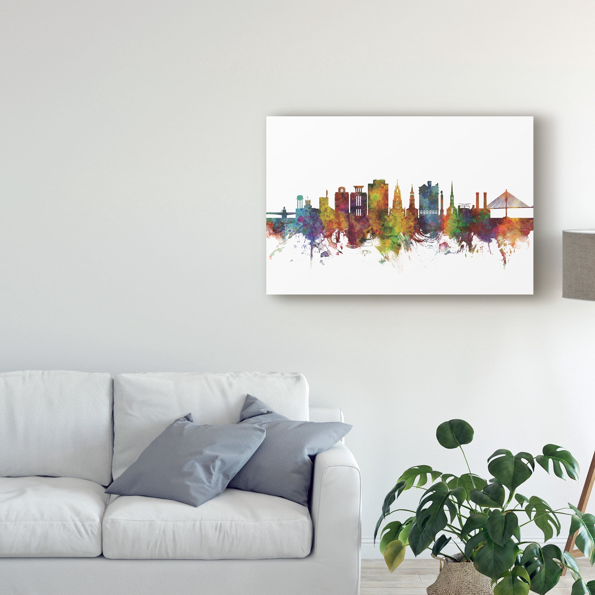 Trademark Fine Art 'Charleston South Carolina Skyline II' Canvas Art by Michael Tompsett