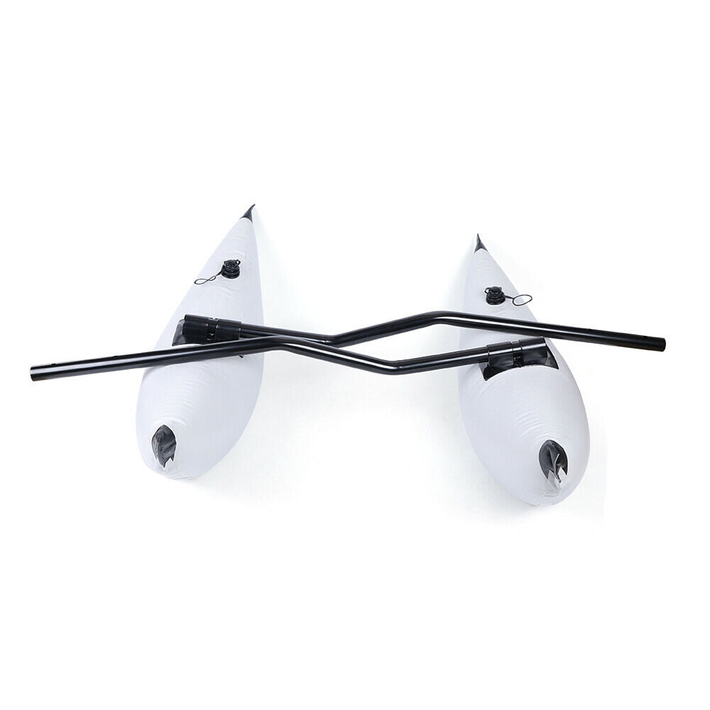 Fichiouy 2Pcs Kayak Outrigger Kayak Water Stabilizer PVC Inflatable Pontoon Tube Kit White