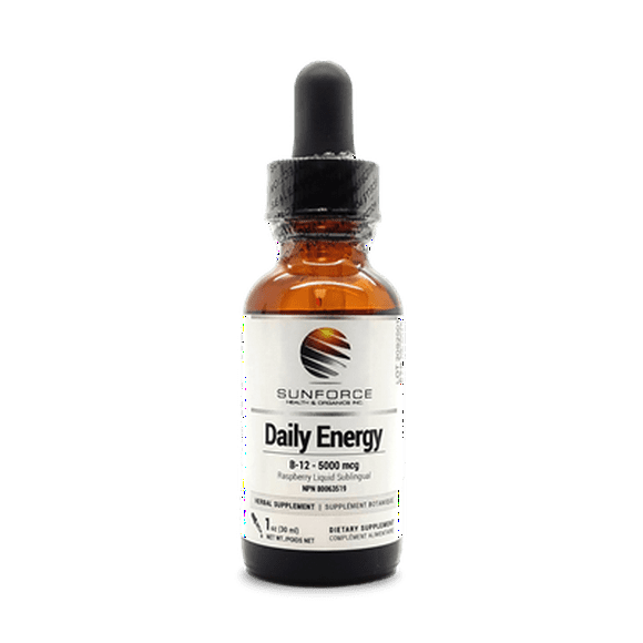 SunForce Daily Energy B-12, 5000mcg, 30 ml