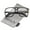 Matte Black-Gold / Clear, variant on zerouv - classic flat top metal accented temples clear lens square aviator glasses 56mm - 56mm