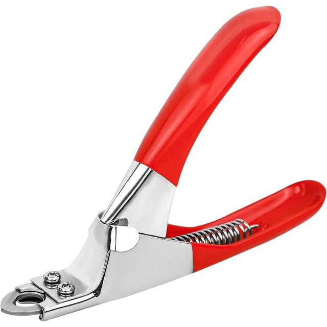 Cortauñas para perros y gatos, cortador profesional de garras para mascotas, cortador pequeño, mediano y grande, herramientas de aseo para dedos de los pies, acero inoxidable afilado (rojo)