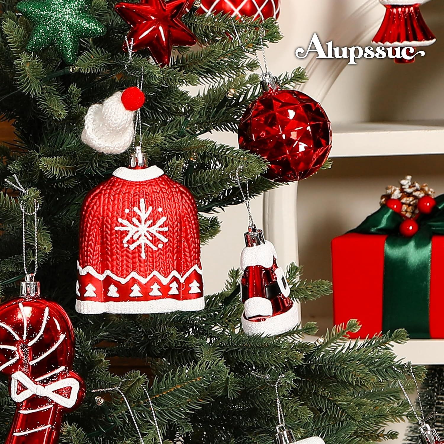 85ct Christmas Balls Ornaments Set, Colorful Shatterproof Plastic Christmas Tree Ornaments, Xmas Decorative Baubles for Christmas Tree Decorations with Hanging Strings