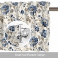 thumbnail image 6 of Blue Gray Spring Floral Window Valance for Kitchen, Vintage Botanical Leaf Farmhouse Rod Pocket Short Curtain for Small Windows, Light Filtering Decorative Valance, 54 x 18 Inch, 1 Panel, 6 of 9