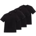 thumbnail image 1 of SCHIESSER Camiseta americana para hombres, paquete de 2 - 1/2 manga, camiseta interior, cuello en V Negro 2XL (2X-Large), 1 of 3