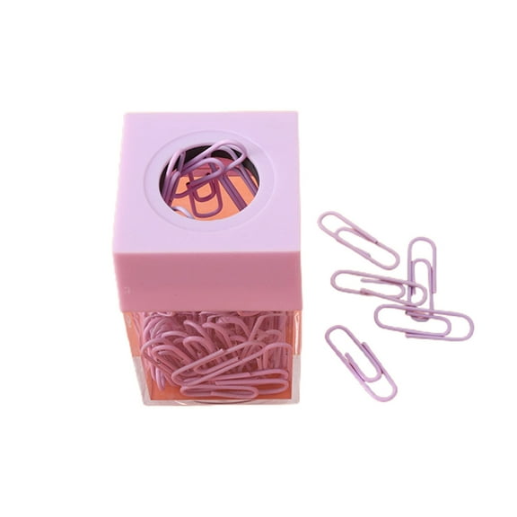HOTYA Magnetic Paper Clip Dispenser Box with 18pcs Metal Paper Clips Paperclips Holder