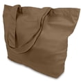 thumbnail image 1 of Paquete de 3 bolsas de lona de algodón súper fuertes grandes de 12 onzas, bolsas de tela reutilizables para compras, bolsas de tela de dos tonos para manualidades, bricolaje tus diseños, 1 of 4