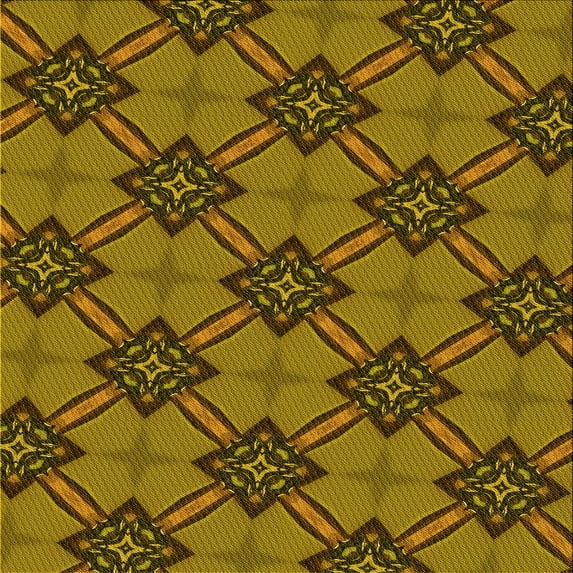 Ahgly Company Machine Washable Indoor Square Transitional Dark Bronze Brown Area Rugs, 4' Square