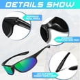 thumbnail image 3 of LINVO Sports Polarized Sunglasses for Men Women, Wrap-Around for Fishing, Cycling & Running, UV400 Protection, 3 of 7