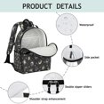 thumbnail image 4 of Black Sun Moon Star Pattern Backpack for School,Cute School Bag,Schoolbag with Adjustable Shoulder Straps & Padded Back,15.25"x11.5"x5.25", 4 of 5