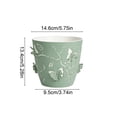thumbnail image 3 of AuroraX Butterfly Pattern Plantser Double Layer Hollow Plantser Decorative Ventilated Lightweight Indoor Outdoor Plastic Embossed Garden Pot Green, 3 of 6