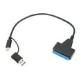 thumbnail image 2 of USB3.1 Un cable convertidor, 10 Gbps admite UASP Acceso Rápido Tipo C CRITA A USB3.1 A CABLE ADAPADOR PORTABLE PARA Computadora, 2 of 7