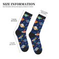 thumbnail image 3 of Rocae Planets and Stars for Adult Socks Casual Athletic Stretchy Loose Socks for Women Men Non-Slip Middle Tube Socks, 3 of 7