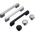 thumbnail image 2 of Accesorios de hardware de aleación de zinc para gabinetes de cocina, manija negra americana para cajones, manijas para puertas de armarios y cajones, 2 of 2