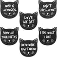 thumbnail image 2 of 6 Pieces Cat Coasters Felt Cup Mat for Wine, Glass, Tea Home House Kitchen Table Decor, 2 of 8
