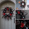 thumbnail image 2 of Decoración de la placa de la puerta de Halloween Corona artificial de ratán rosa para la oficina de la etapa de la boda FLhrweasw Nuevo, 2 of 8