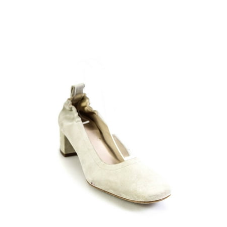 

Everlane Womens Suede Day Heel Beige 10