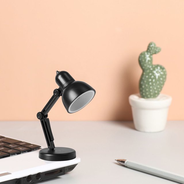 Lámpara de noche LED Lámpara de mesa portátil plegable con clip Regalos de vacaciones (Negro) Likrtyny Libre de BPA
