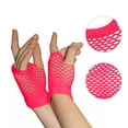thumbnail image 4 of SUTENGDA 1Pair Fishnet Gloves  Mesh Gloves  Nylon Fingerless Stretchy Breathable Short Gloves Fit Most Hand Sizes  Classic 80‘S Style Mesh Gloves for Weddings or Parties  Black, 4 of 7