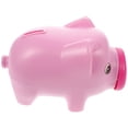 thumbnail image 4 of Contenedor de almacenamiento de monedas con forma de cerdo de plástico, caja de monedas Adorable para niños, 1 ud., 4 of 6