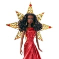 thumbnail image 2 of Muñeca Barbie para Navidad de 2018 con vestido rojo metalizado para niños mayores de 6 años, 2 of 8