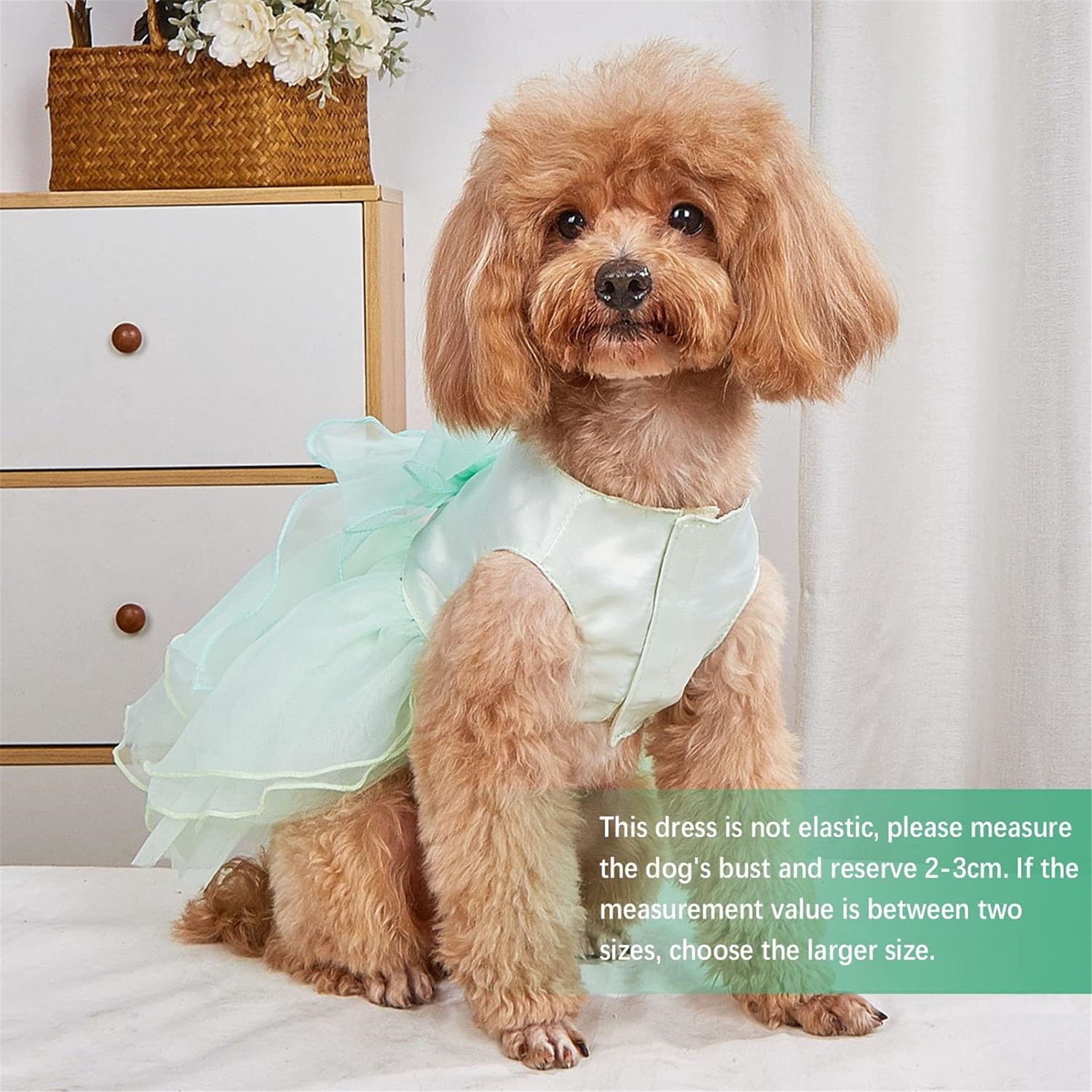 UOSIA Pet Dog Dress Girl Green Puppy Chihuahua Yorkie Tutu Skirt,M,Green