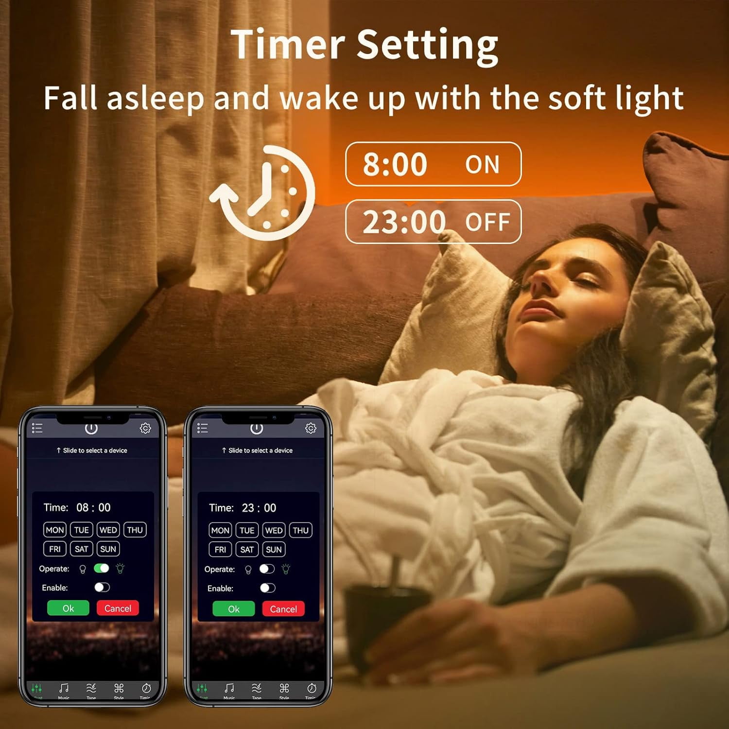 Music Sync LED Strip Lights 100FT, RGB Color Changing with Smart APP & Remote Control, Indoor Flexible Lighting for Bedroom, Party, Home Decor