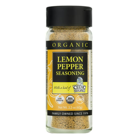 Celtic Sea Salt Organic Seasoning Lemon Pepper, 2.2