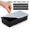 thumbnail image 3 of Large Square Ice Cube Trays - 2 Pack Silicone Tray Set With Bpa Free P, 3 of 5