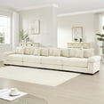 thumbnail image 3 of 168" Corduroy Sectional Couches for Living Room, Beige Comfortable Oversized Sectional Sofa Set with Deep Seat, Large 3 Seater Couch, Sofas para Sala, Modern Corduroy Couch Set, 3 of 10