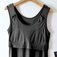 thumbnail image 5 of Antinious Pajama Tank Tops for Women With Built in Bra Base Layer Sleeveless Soft Casual Sleepwear,Summer Savings Holiday!Sleep Shirts for Women,Women Tops Casual,Black,XXL, 5 of 5