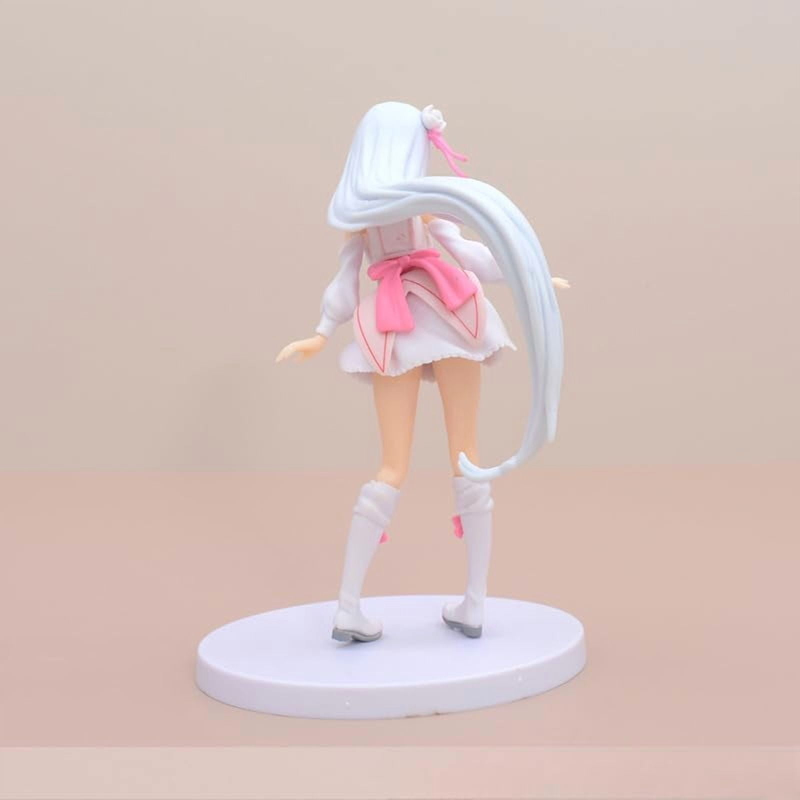 Newly Emiria Figure Standing Cute Emiria Anime Figure 16cm/6.3inch PVC Handmade Cartoon Manga Game Character Model Statue Collection Gifts