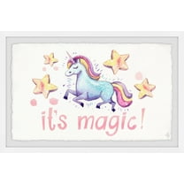 Marmont Hill Cute Unicorn's Magic Framed Wall Art